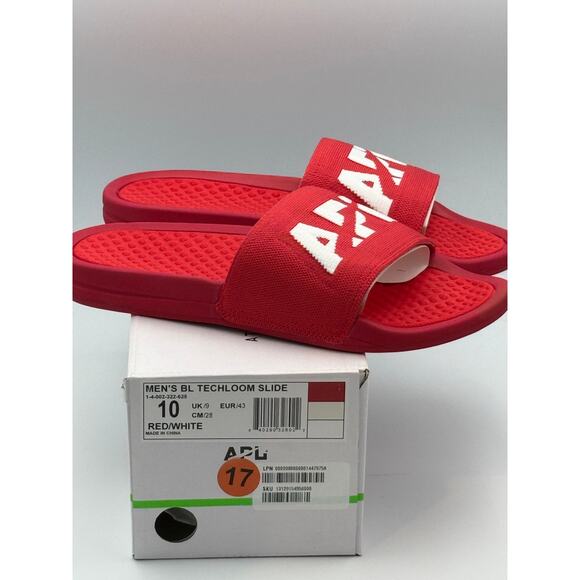 $130 APL Big Logo TechLoom Slide Red/White Size 10M - Picture 3 of 4